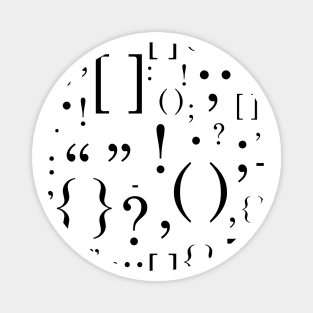 Punctuation Pattern (Black) Magnet